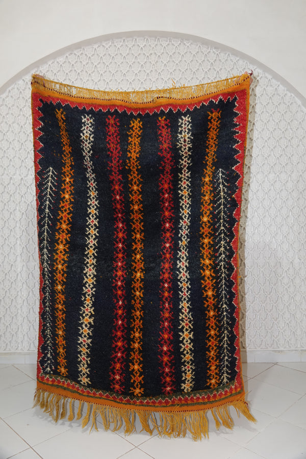 Carpet Bni Mrirt Berber Rug - Vibrant, Rich, & Royal