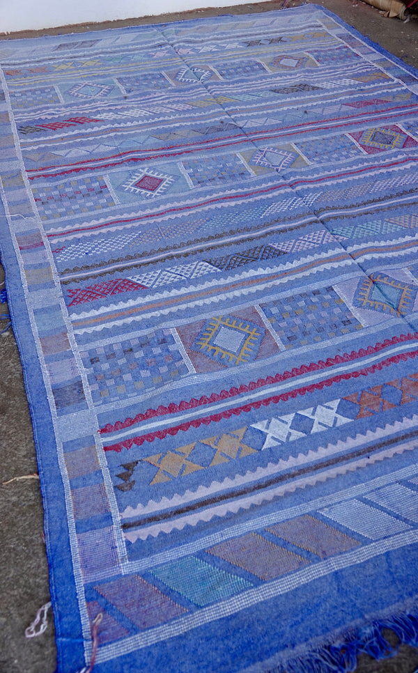 Kilim Sabra Berber Rug - Playful Vibrant Masterpiece