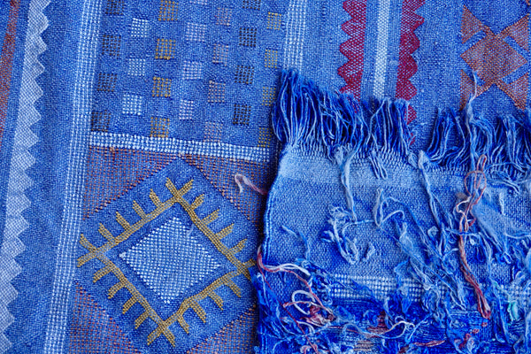 Kilim Sabra Berber Rug - Playful Vibrant Masterpiece